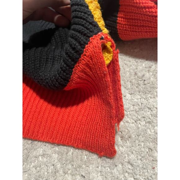 Sincerely Jules Sweater Womens Large Boxy Overized Orange Yellow Black ST18S268 - Picture 10 of 10